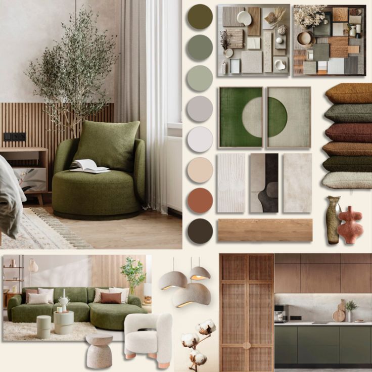 Minimal living room with warm tones